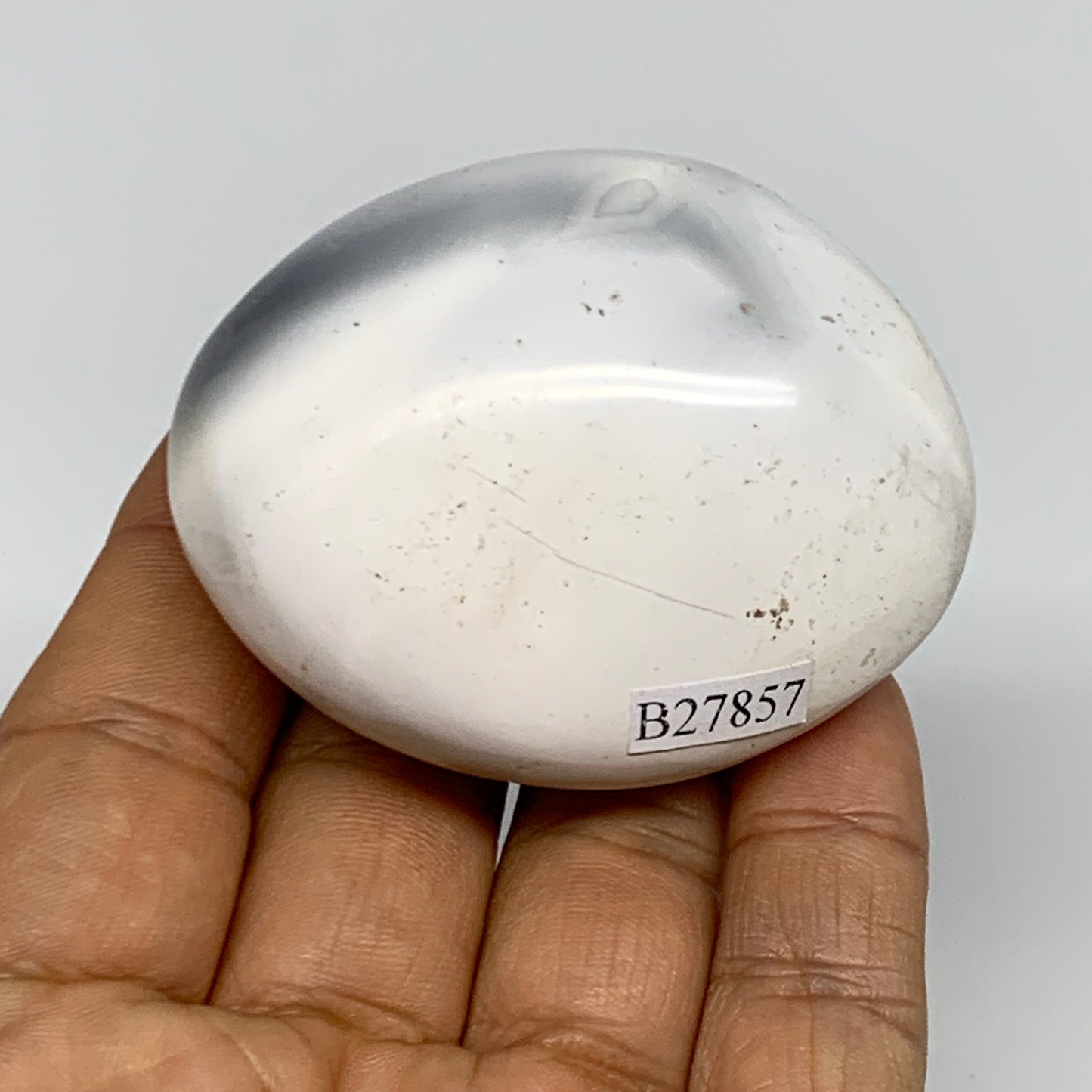 108.7g, 2.3"x2"x1.1" Orca Agate Palm-Stone Reiki Energy Crystal Reiki, B27857