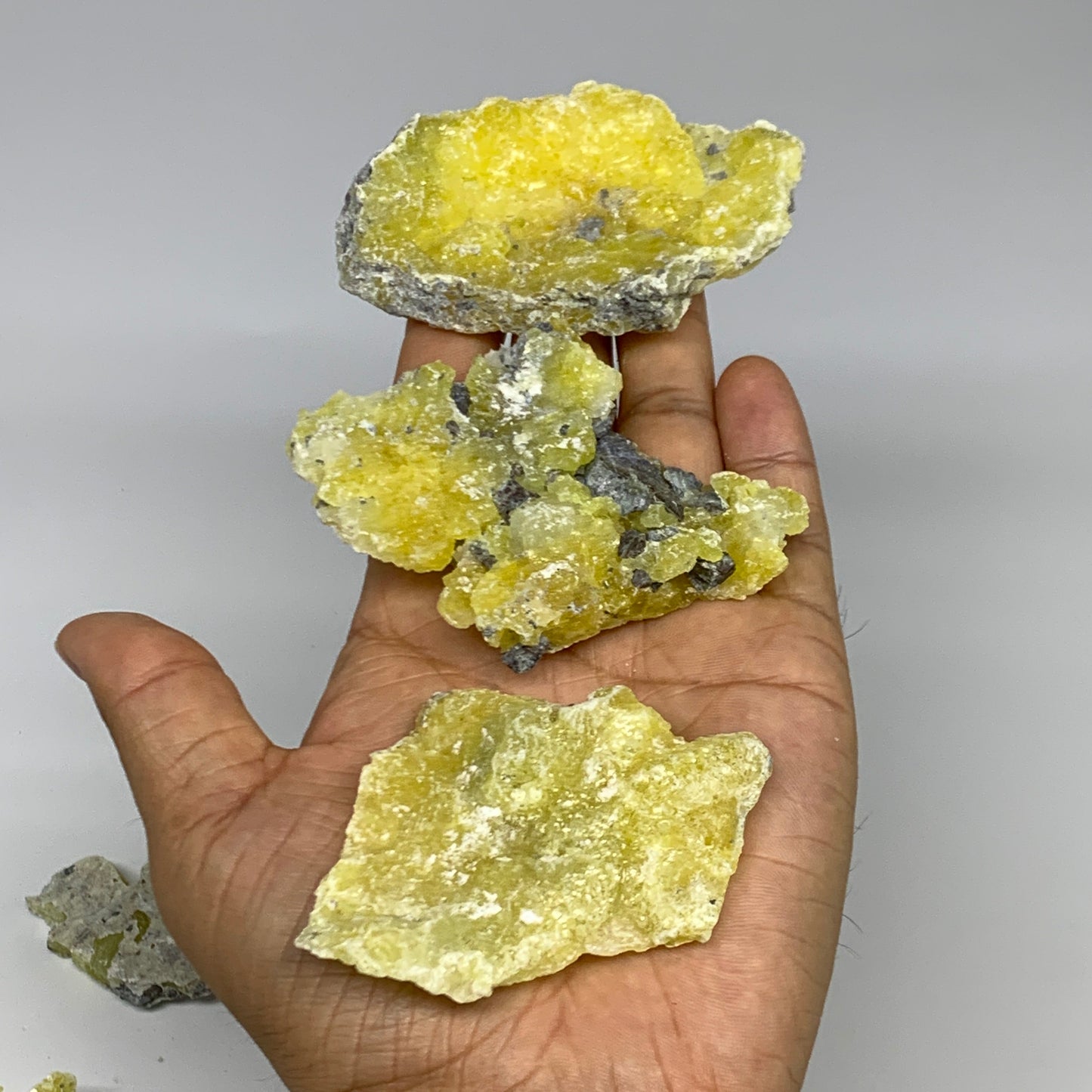 0.89 lbs, 2.1"-3.2", 12pcs, Brucite Crystal Minerals Specimens @Pakistan, B30153