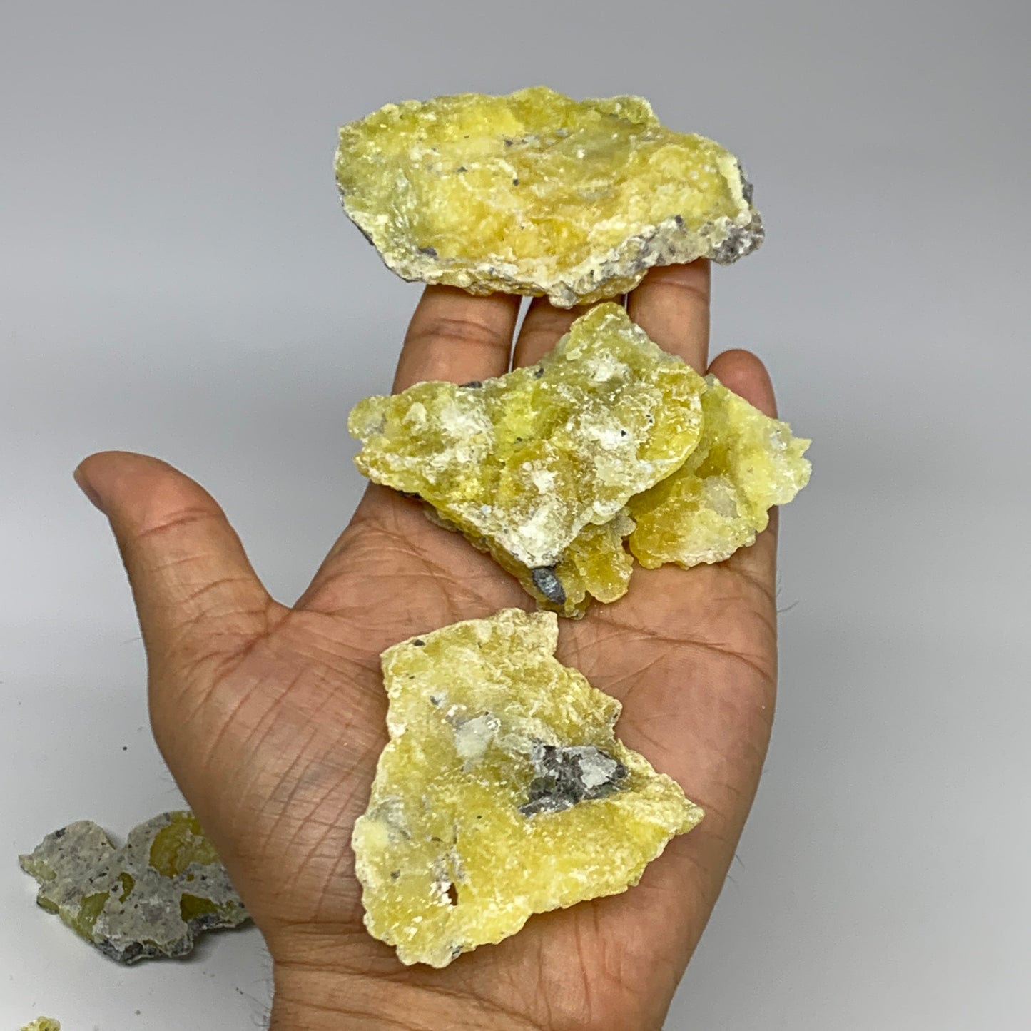 0.89 lbs, 2.1"-3.2", 12pcs, Brucite Crystal Minerals Specimens @Pakistan, B30153