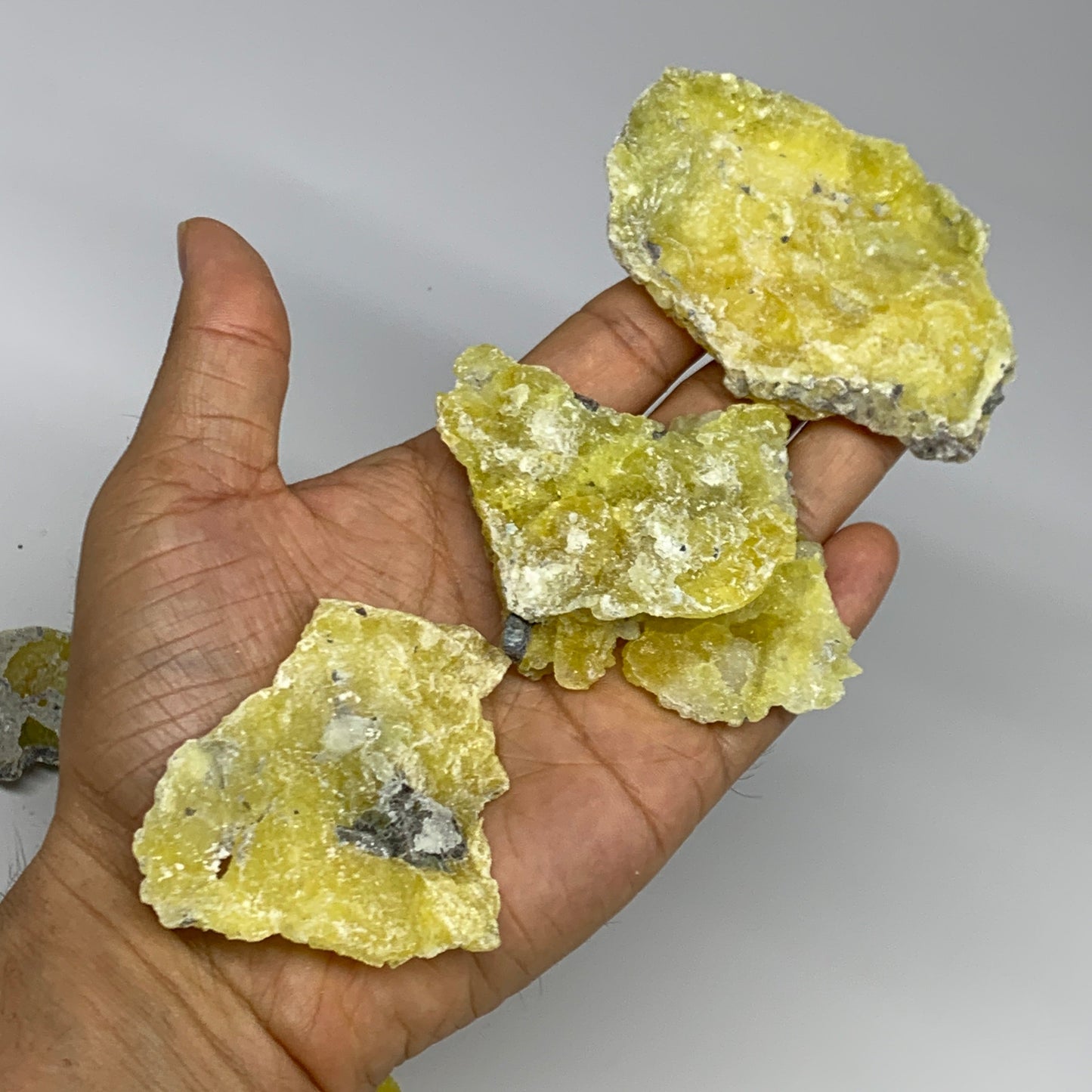 0.89 lbs, 2.1"-3.2", 12pcs, Brucite Crystal Minerals Specimens @Pakistan, B30153