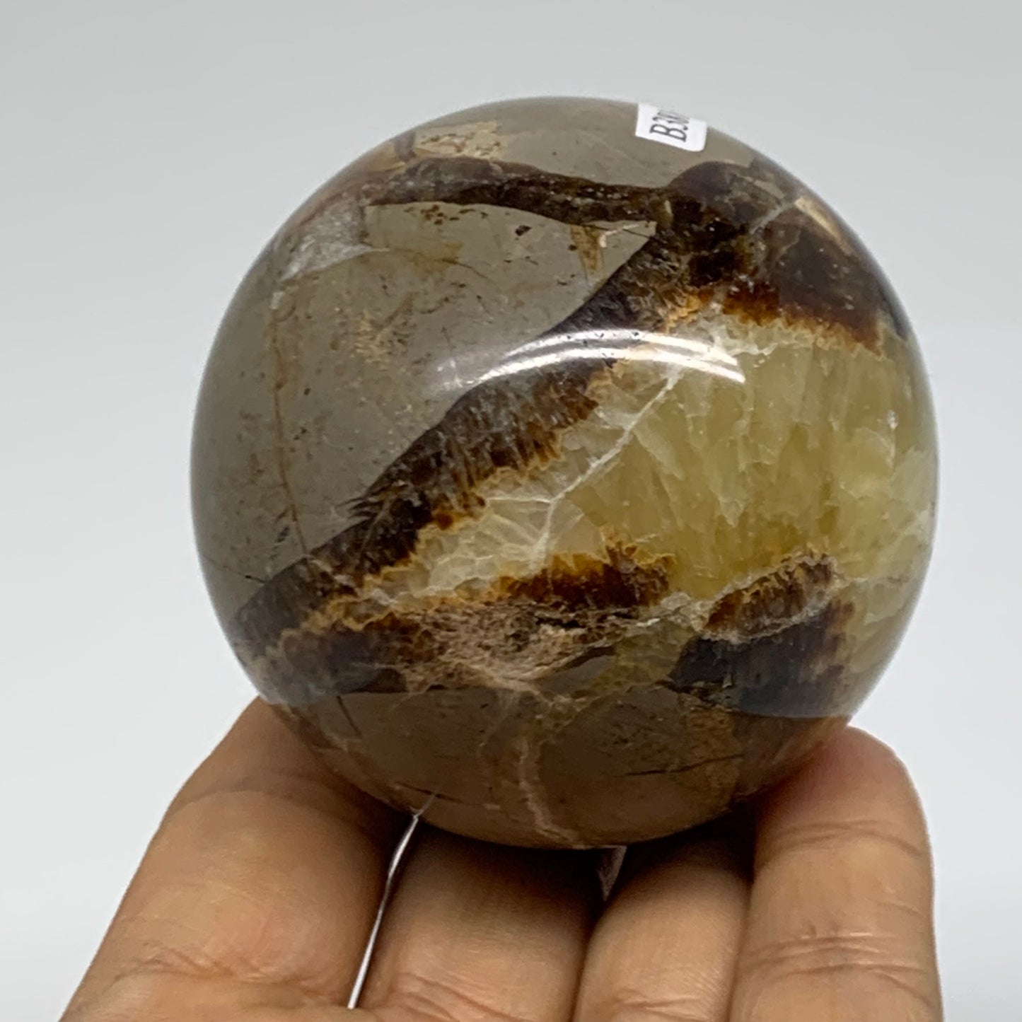 0.73 lbs, 2.5" (62mm), Natural Septarian Sphere Crystal Gemstone Ball, B38160