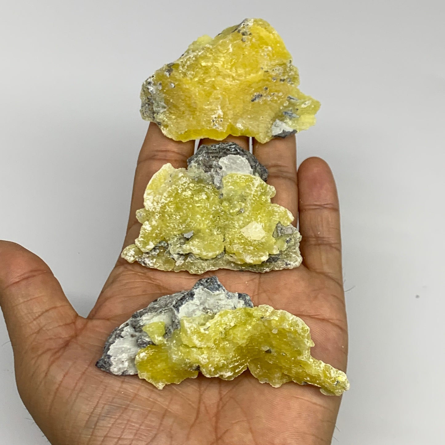 0.89 lbs, 2.1"-3.2", 12pcs, Brucite Crystal Minerals Specimens @Pakistan, B30153