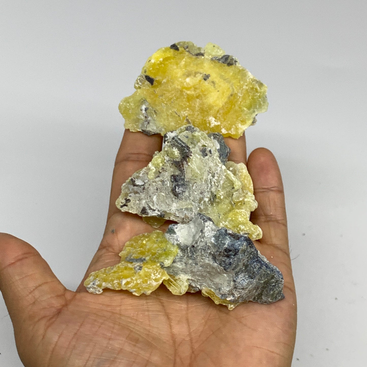 0.89 lbs, 2.1"-3.2", 12pcs, Brucite Crystal Minerals Specimens @Pakistan, B30153
