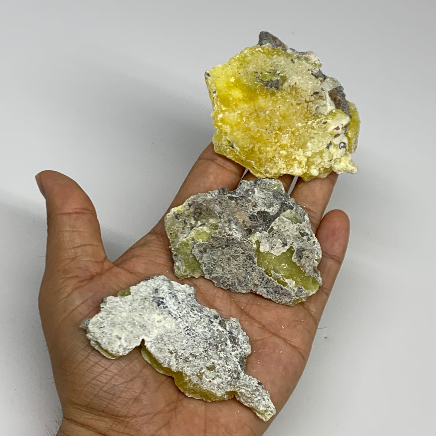 0.89 lbs, 2.1"-3.2", 12pcs, Brucite Crystal Minerals Specimens @Pakistan, B30153