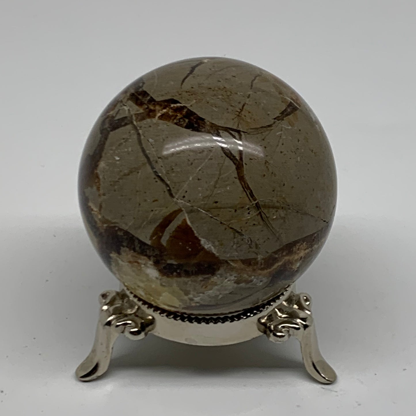 0.73 lbs, 2.5" (62mm), Natural Septarian Sphere Crystal Gemstone Ball, B38160