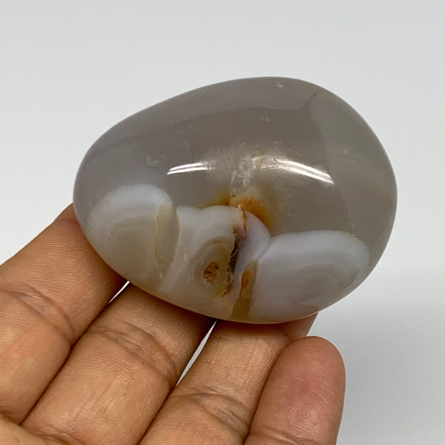 107.7g, 2.2"x1.7"x1.3" Orca Agate Palm-Stone Reiki Energy Crystal Reiki, B27858