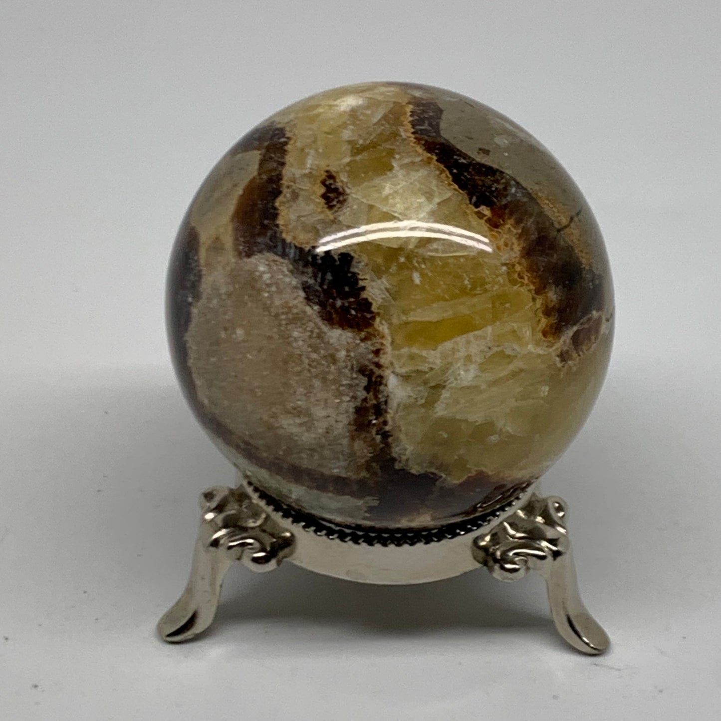 0.73 lbs, 2.5" (62mm), Natural Septarian Sphere Crystal Gemstone Ball, B38160
