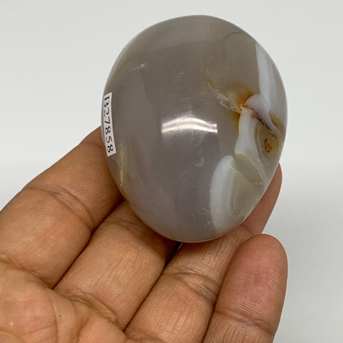 107.7g, 2.2"x1.7"x1.3" Orca Agate Palm-Stone Reiki Energy Crystal Reiki, B27858