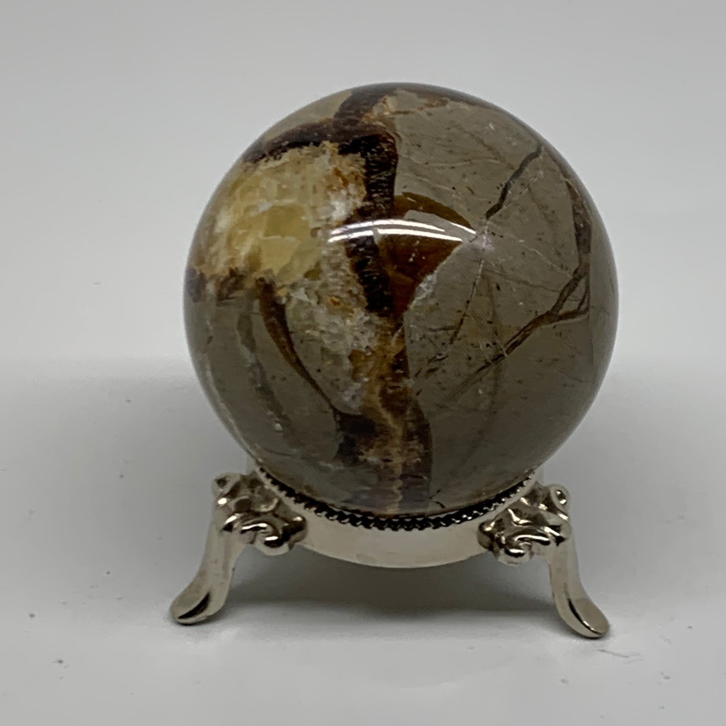 0.73 lbs, 2.5" (62mm), Natural Septarian Sphere Crystal Gemstone Ball, B38160