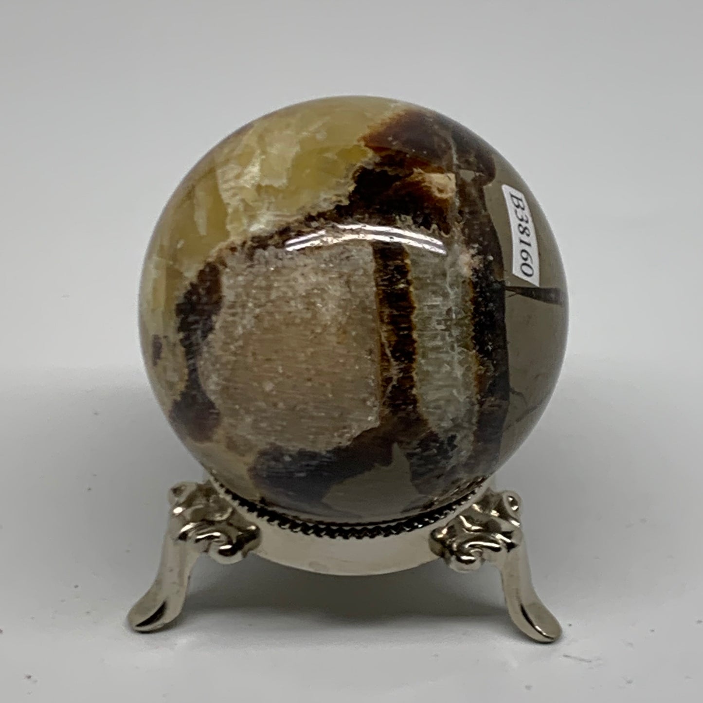 0.73 lbs, 2.5" (62mm), Natural Septarian Sphere Crystal Gemstone Ball, B38160