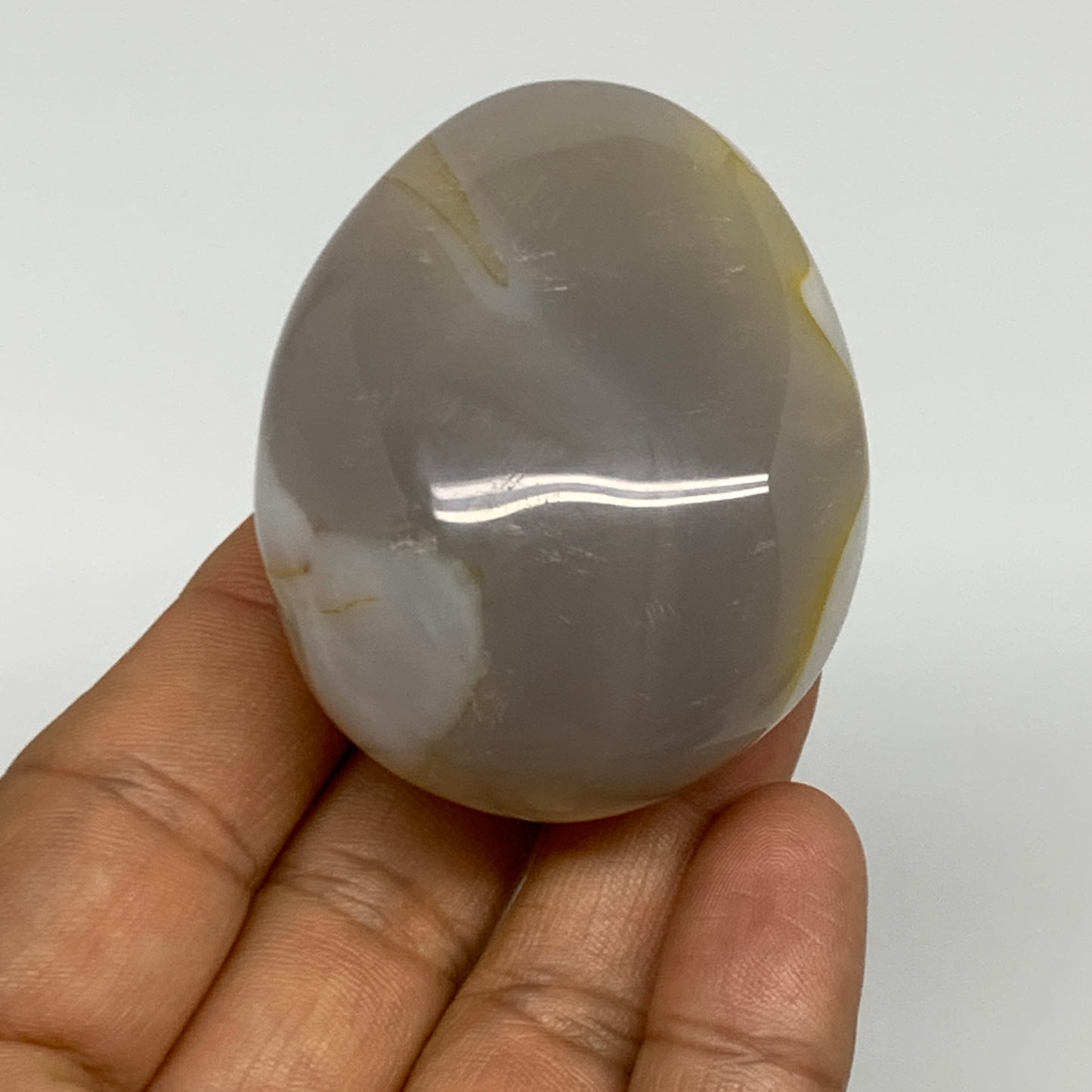 107.7g, 2.2"x1.7"x1.3" Orca Agate Palm-Stone Reiki Energy Crystal Reiki, B27858