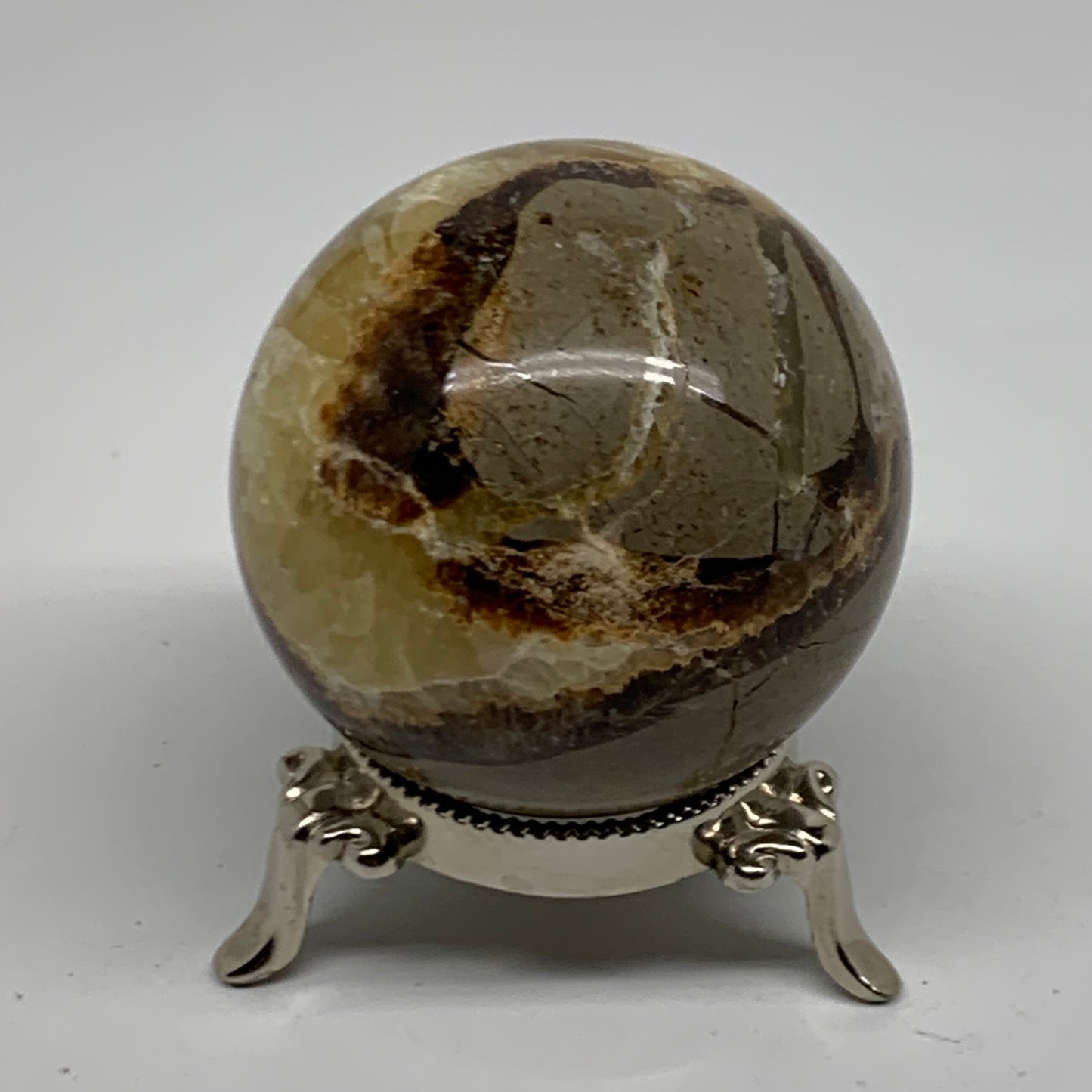 0.73 lbs, 2.5" (62mm), Natural Septarian Sphere Crystal Gemstone Ball, B38160