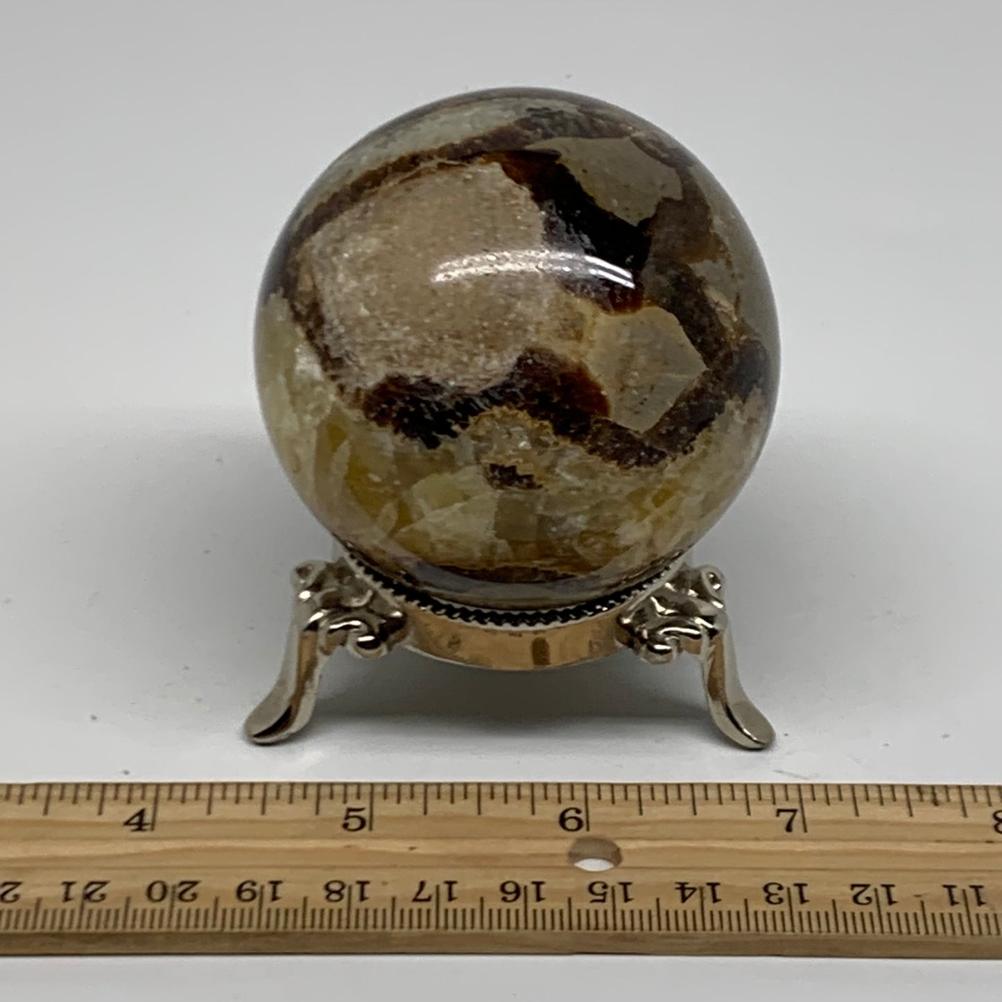0.73 lbs, 2.5" (62mm), Natural Septarian Sphere Crystal Gemstone Ball, B38160
