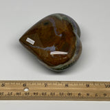0.89 lbs, 3.2"x3.6"x1.8" Ocean Jasper Heart Polished Healing Crystal, B30848