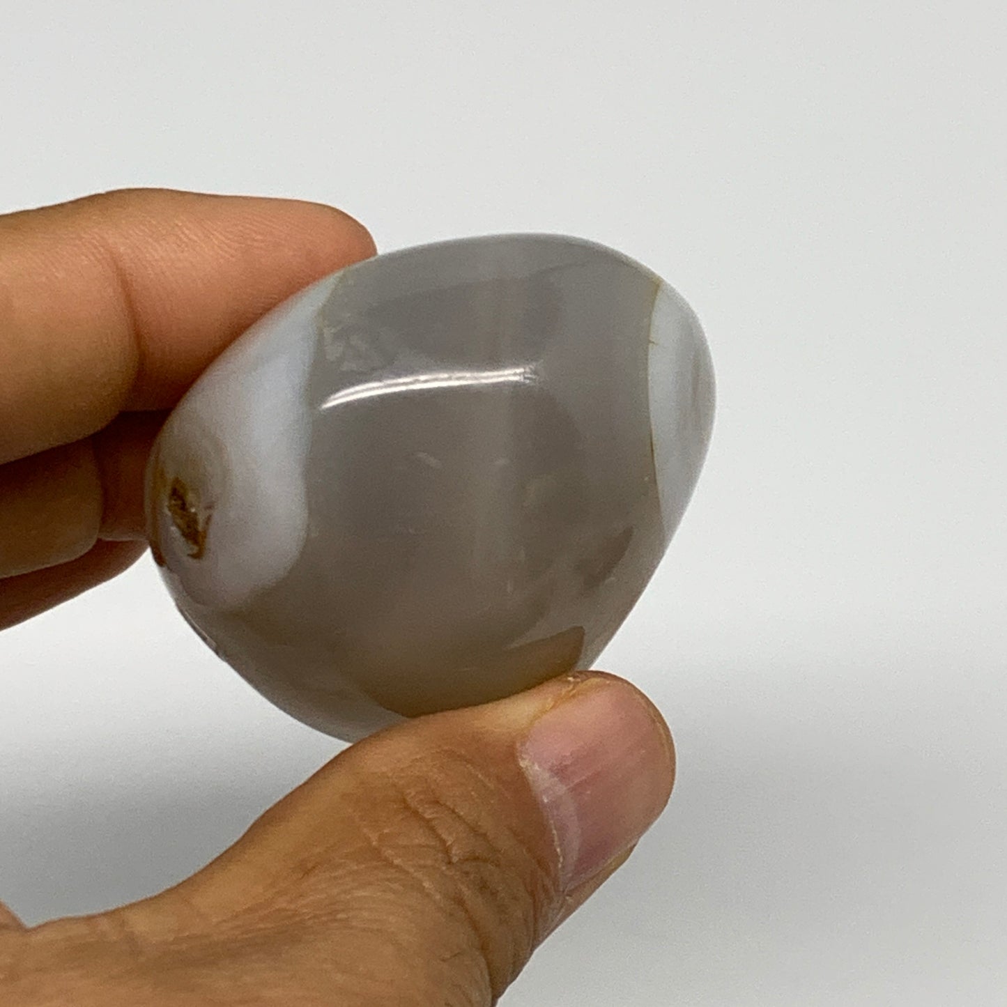 107.7g, 2.2"x1.7"x1.3" Orca Agate Palm-Stone Reiki Energy Crystal Reiki, B27858