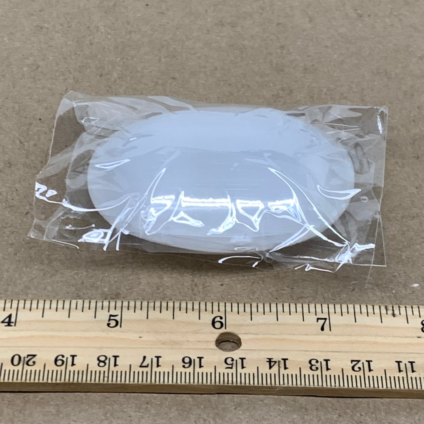 106g, 2.7"x2"x1", White Selenite Palmstone Crystal Pillow Reiki, B36417
