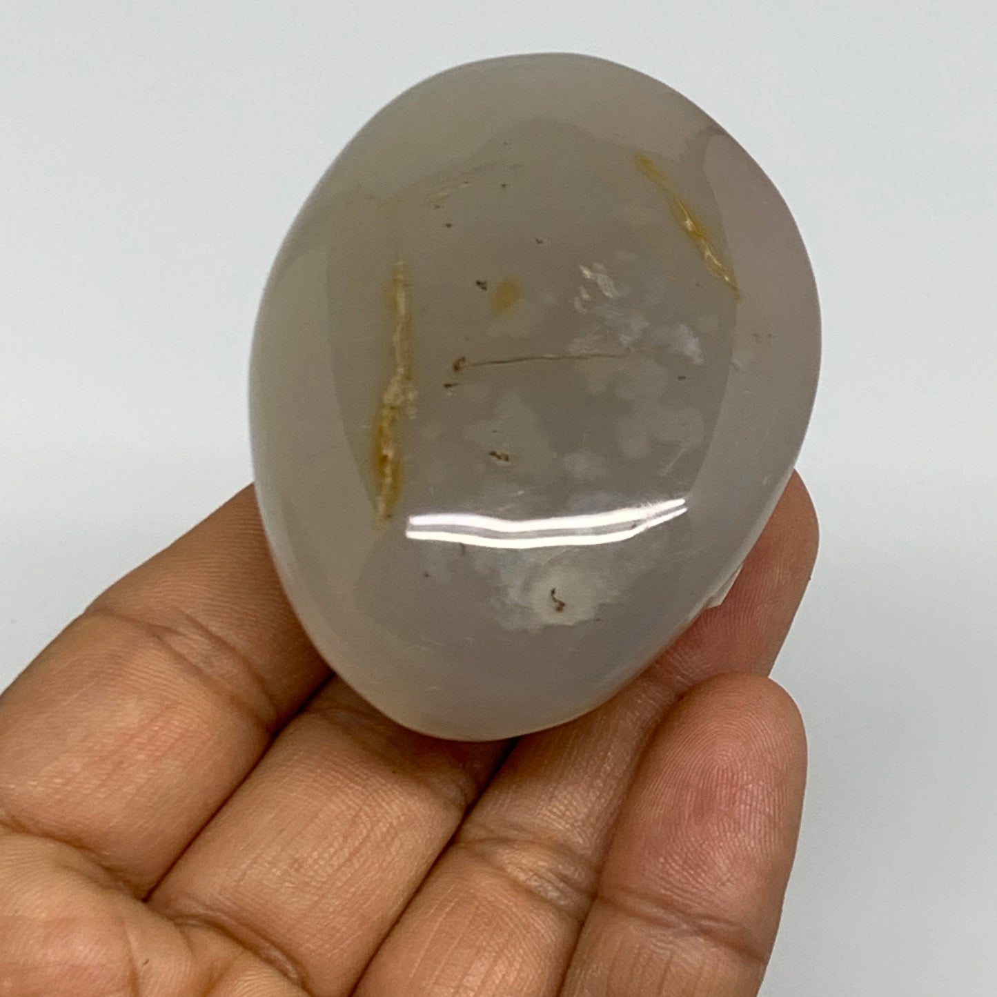 110g, 2.5"x1.8"x1.1" Orca Agate Palm-Stone Reiki Energy Crystal Reiki, B27859