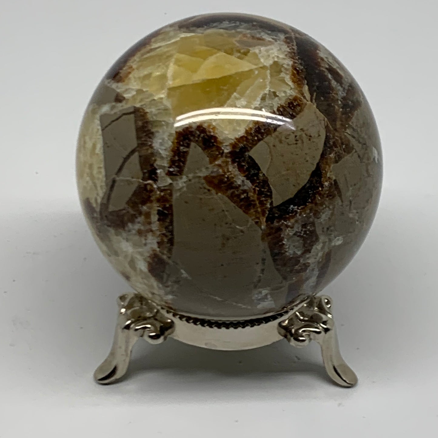 1.14 lbs, 2.8" (71mm), Natural Septarian Sphere Crystal Gemstone Ball, B38161