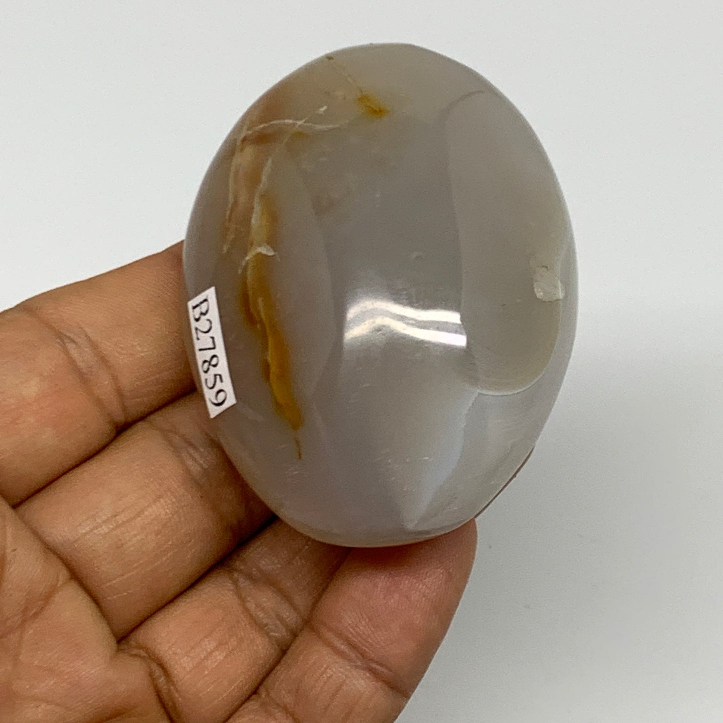 110g, 2.5"x1.8"x1.1" Orca Agate Palm-Stone Reiki Energy Crystal Reiki, B27859