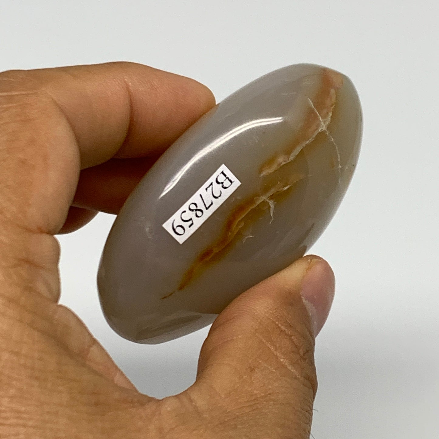 110g, 2.5"x1.8"x1.1" Orca Agate Palm-Stone Reiki Energy Crystal Reiki, B27859