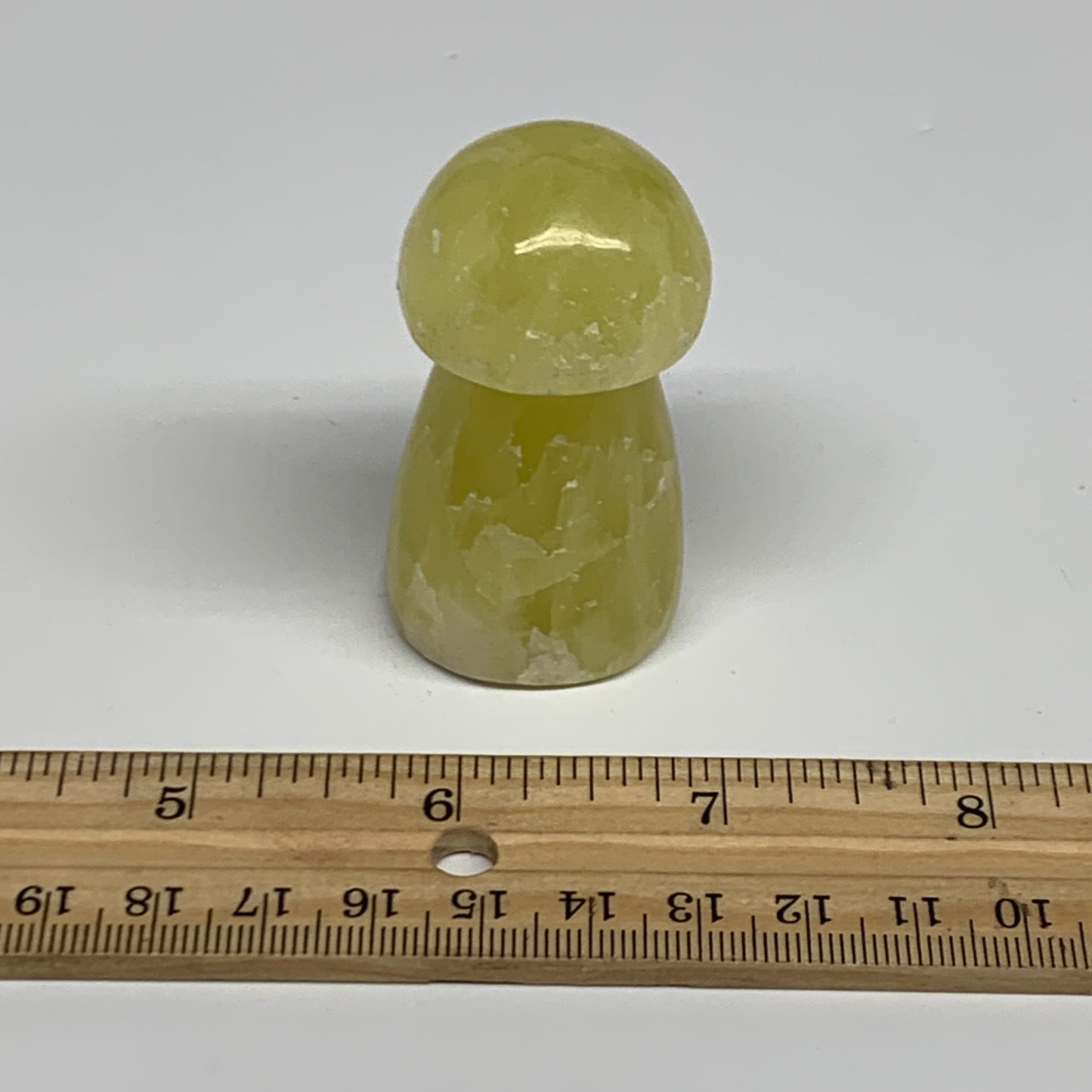 91.6g,2.2"x1.2" Natural Lemon Calcite Mushroom Gemstone @Pakistan, B31696