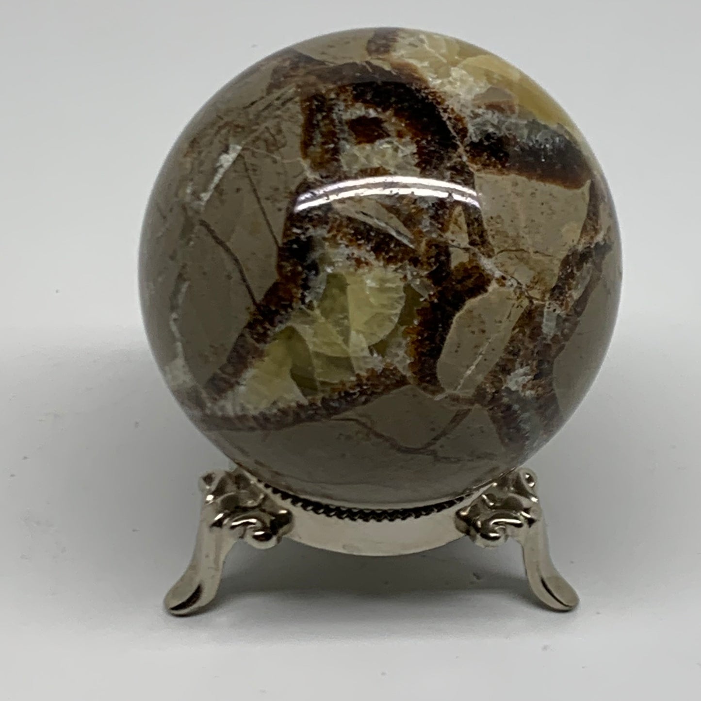 1.14 lbs, 2.8" (71mm), Natural Septarian Sphere Crystal Gemstone Ball, B38161