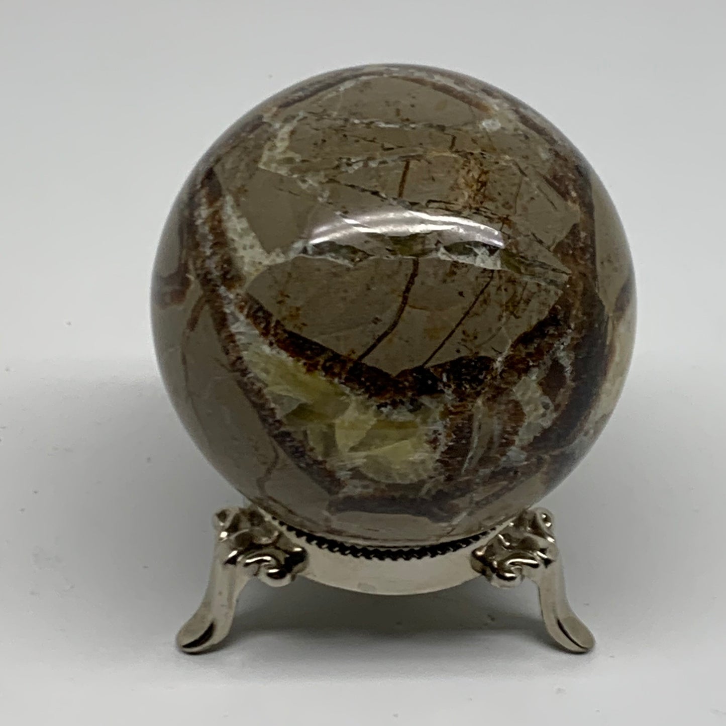 1.14 lbs, 2.8" (71mm), Natural Septarian Sphere Crystal Gemstone Ball, B38161