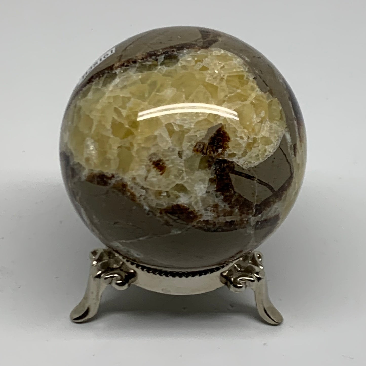 1.14 lbs, 2.8" (71mm), Natural Septarian Sphere Crystal Gemstone Ball, B38161