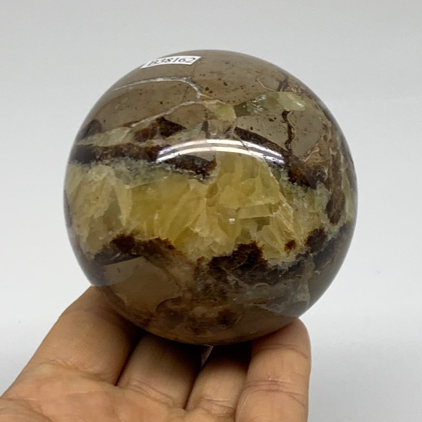 1.15 lbs, 2.8" (72mm), Natural Septarian Sphere Crystal Gemstone Ball, B38162