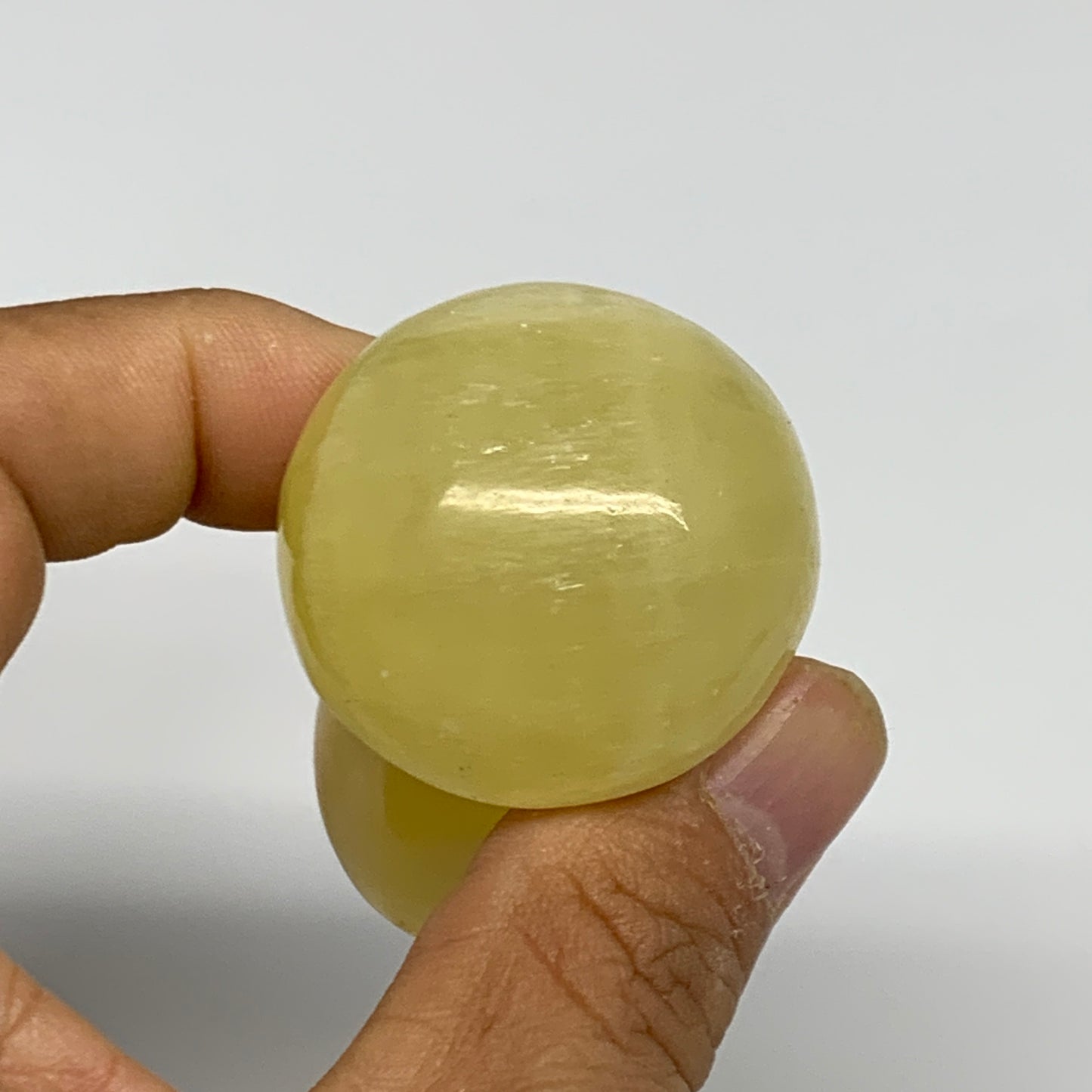 110.3g,2.1"x1.3" Natural Lemon Calcite Mushroom Gemstone @Pakistan, B31695