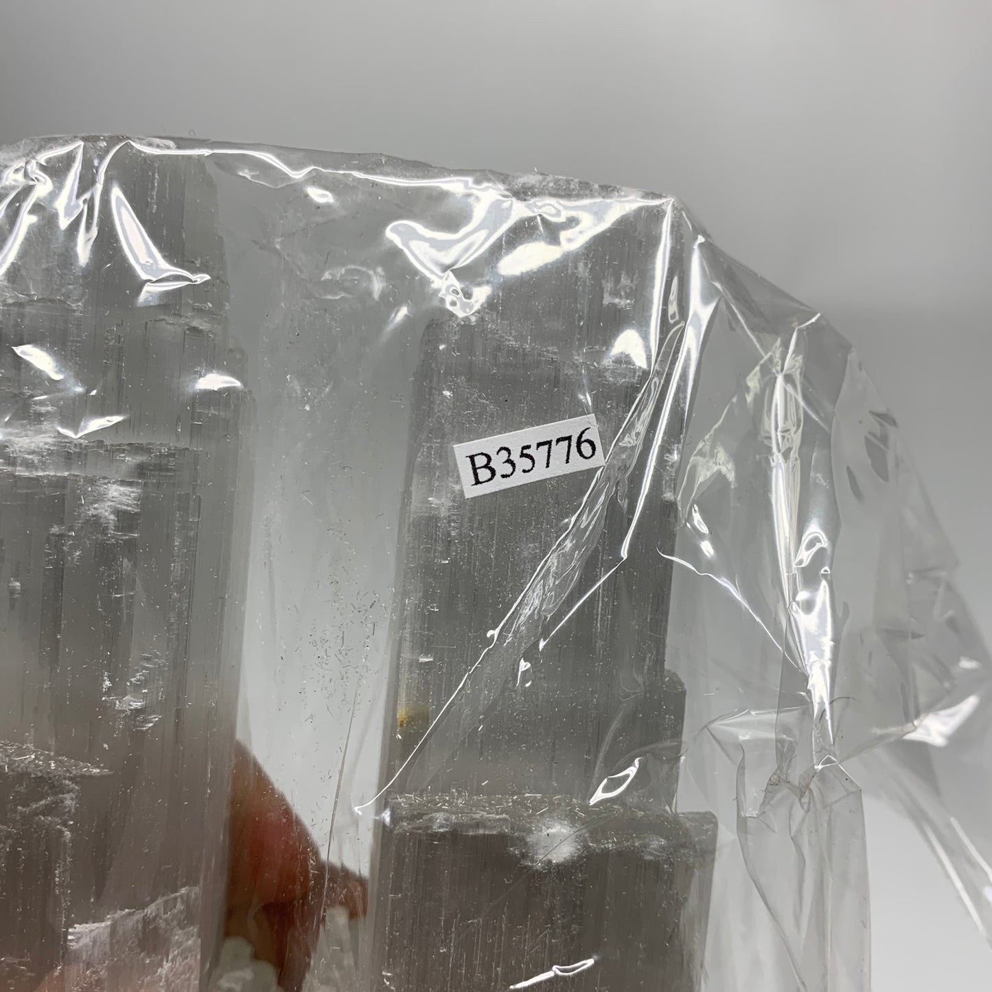 9.2 lbs, 13.7"x4.8"x3.7" Rough Selenite (Satin Spar) Lamp Tower W/Chord, B35776