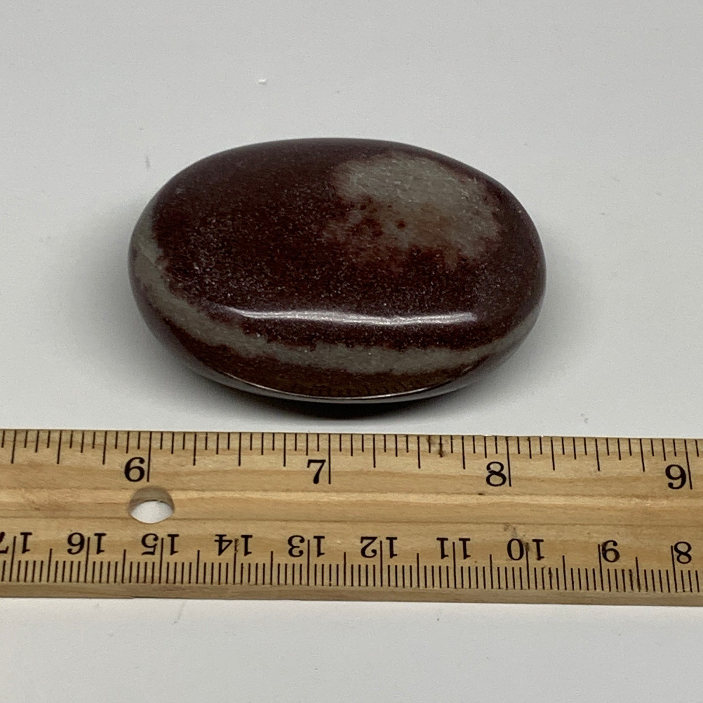 107.3g, 2.4"x1.8"x1", Narmada Shiva Lingam Palm-Stone Polished, B29370