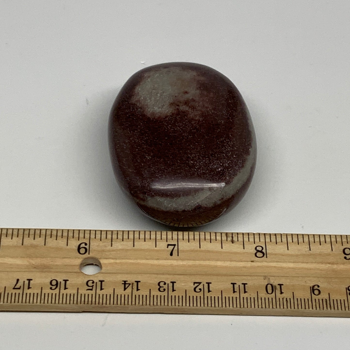 107.3g, 2.4"x1.8"x1", Narmada Shiva Lingam Palm-Stone Polished, B29370