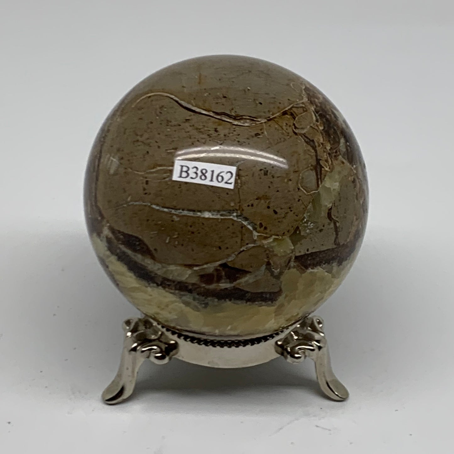 1.15 lbs, 2.8" (72mm), Natural Septarian Sphere Crystal Gemstone Ball, B38162