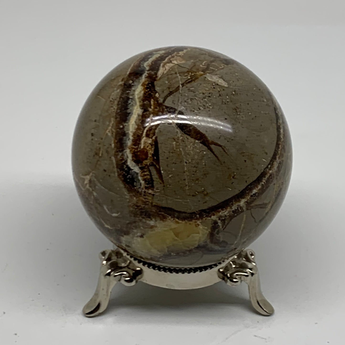 1.15 lbs, 2.8" (72mm), Natural Septarian Sphere Crystal Gemstone Ball, B38162