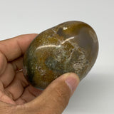 0.48 lbs, 2.6"x2.8"x1.5" Ocean Jasper Heart Polished Healing Crystal, B30851