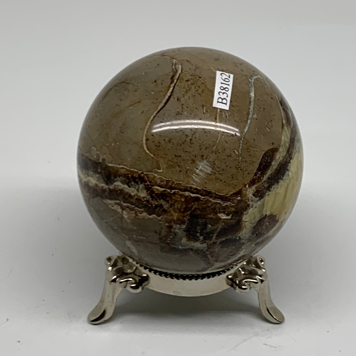 1.15 lbs, 2.8" (72mm), Natural Septarian Sphere Crystal Gemstone Ball, B38162