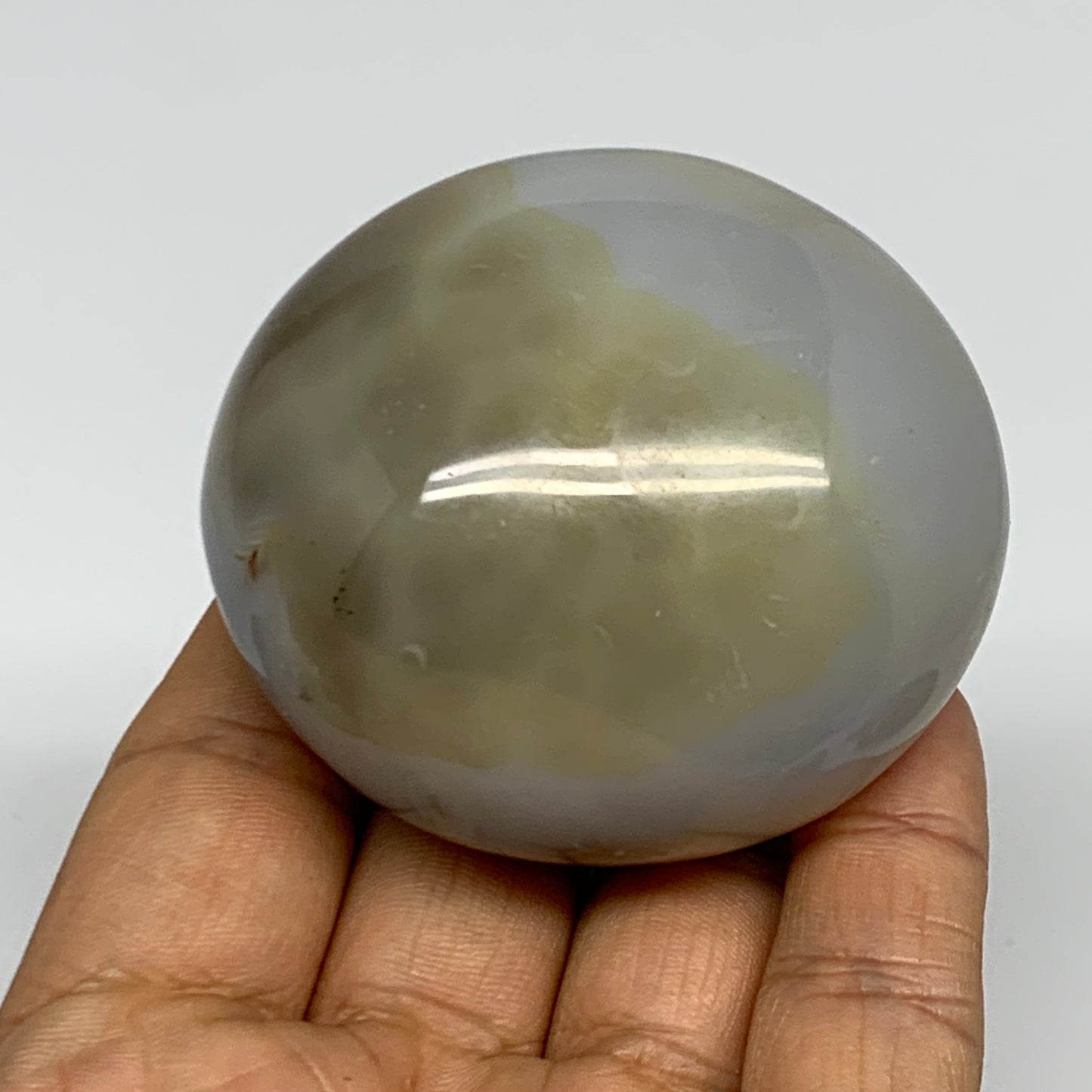 166.9g, 2.3"x2.1"x1.5" Orca Agate Palm-Stone Reiki Energy Crystal Reiki, B27861