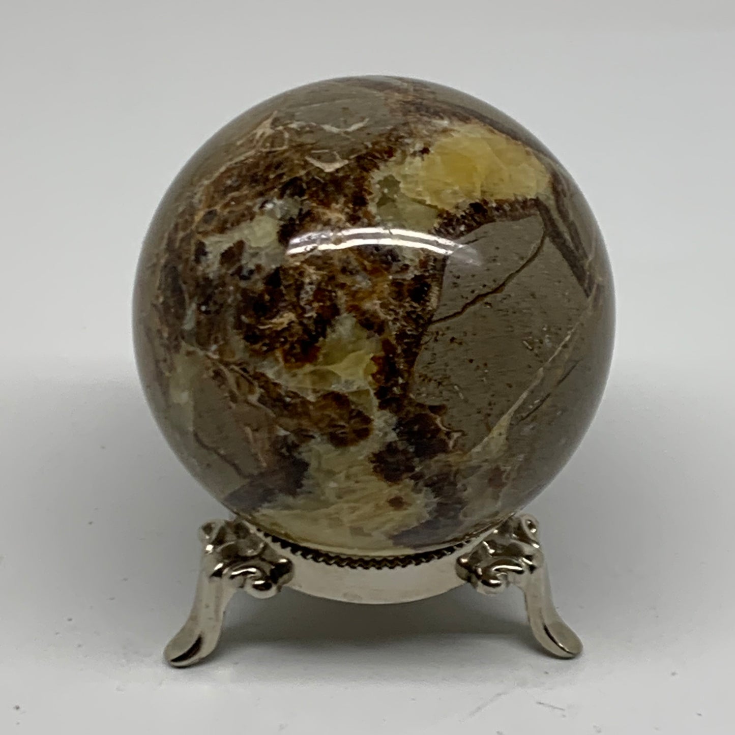 1.15 lbs, 2.8" (72mm), Natural Septarian Sphere Crystal Gemstone Ball, B38162