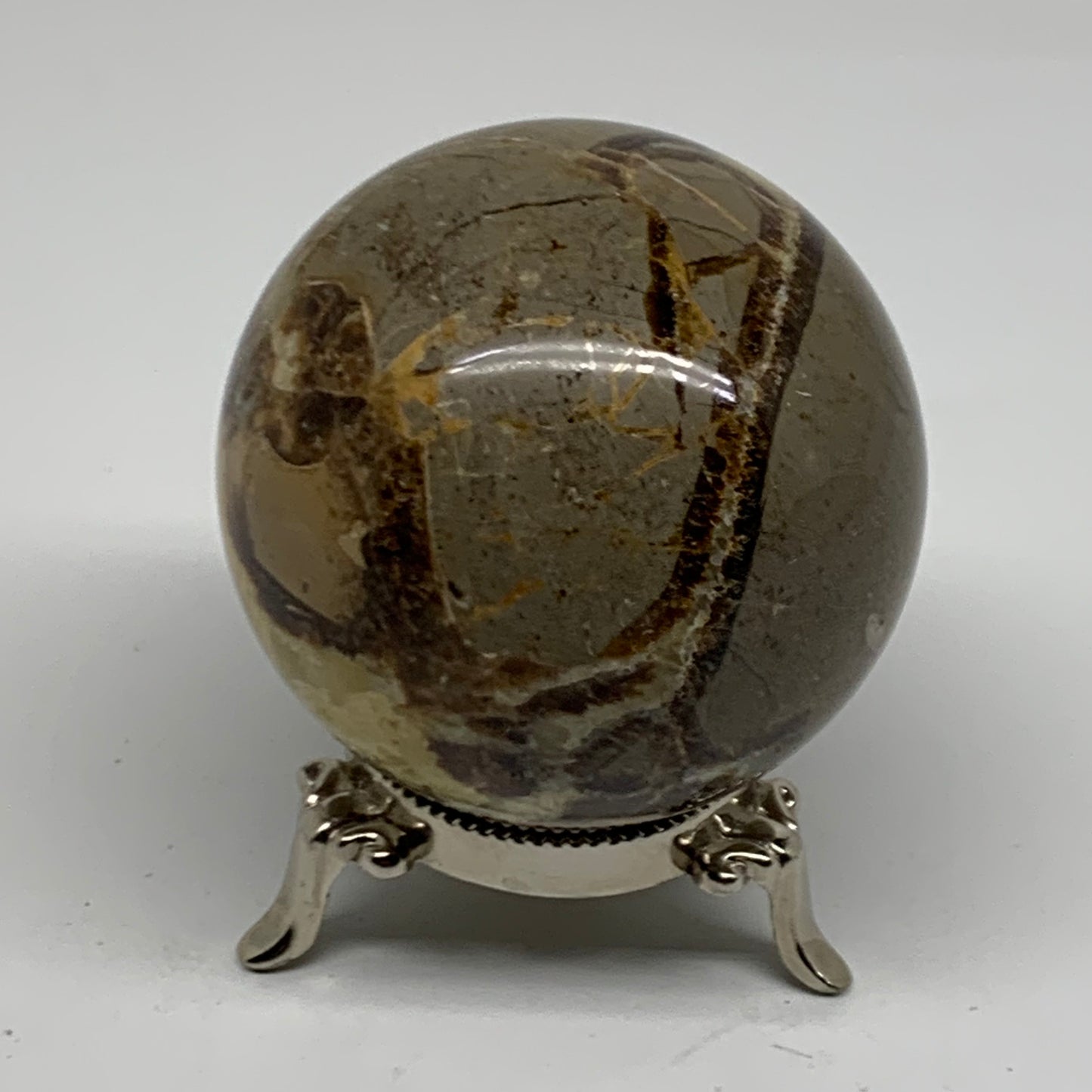 1.15 lbs, 2.8" (72mm), Natural Septarian Sphere Crystal Gemstone Ball, B38162