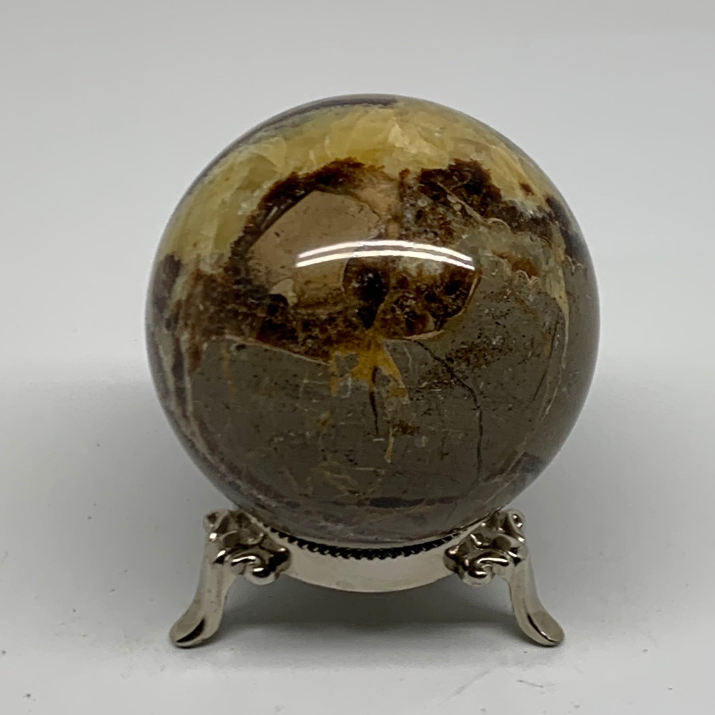 1.15 lbs, 2.8" (72mm), Natural Septarian Sphere Crystal Gemstone Ball, B38162