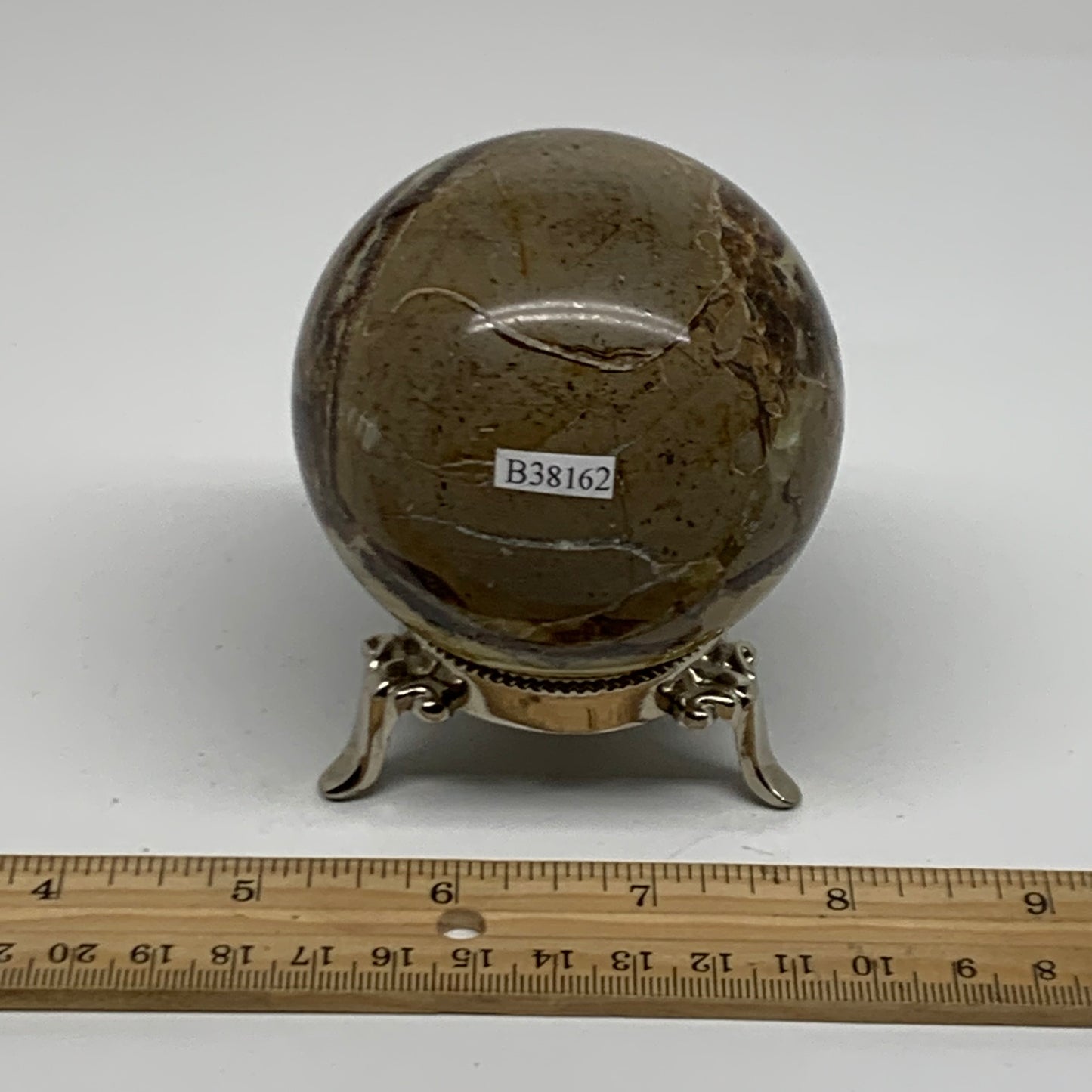 1.15 lbs, 2.8" (72mm), Natural Septarian Sphere Crystal Gemstone Ball, B38162