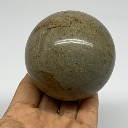 1.1 lbs, 2.8" (71mm), Natural Septarian Sphere Crystal Gemstone Ball, B38163