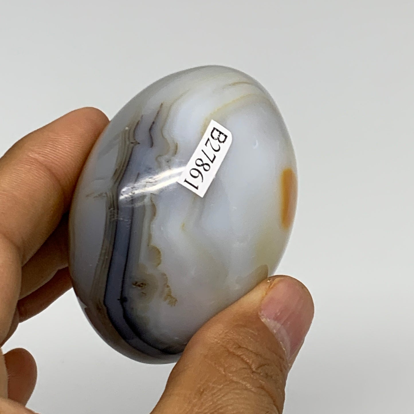 166.9g, 2.3"x2.1"x1.5" Orca Agate Palm-Stone Reiki Energy Crystal Reiki, B27861