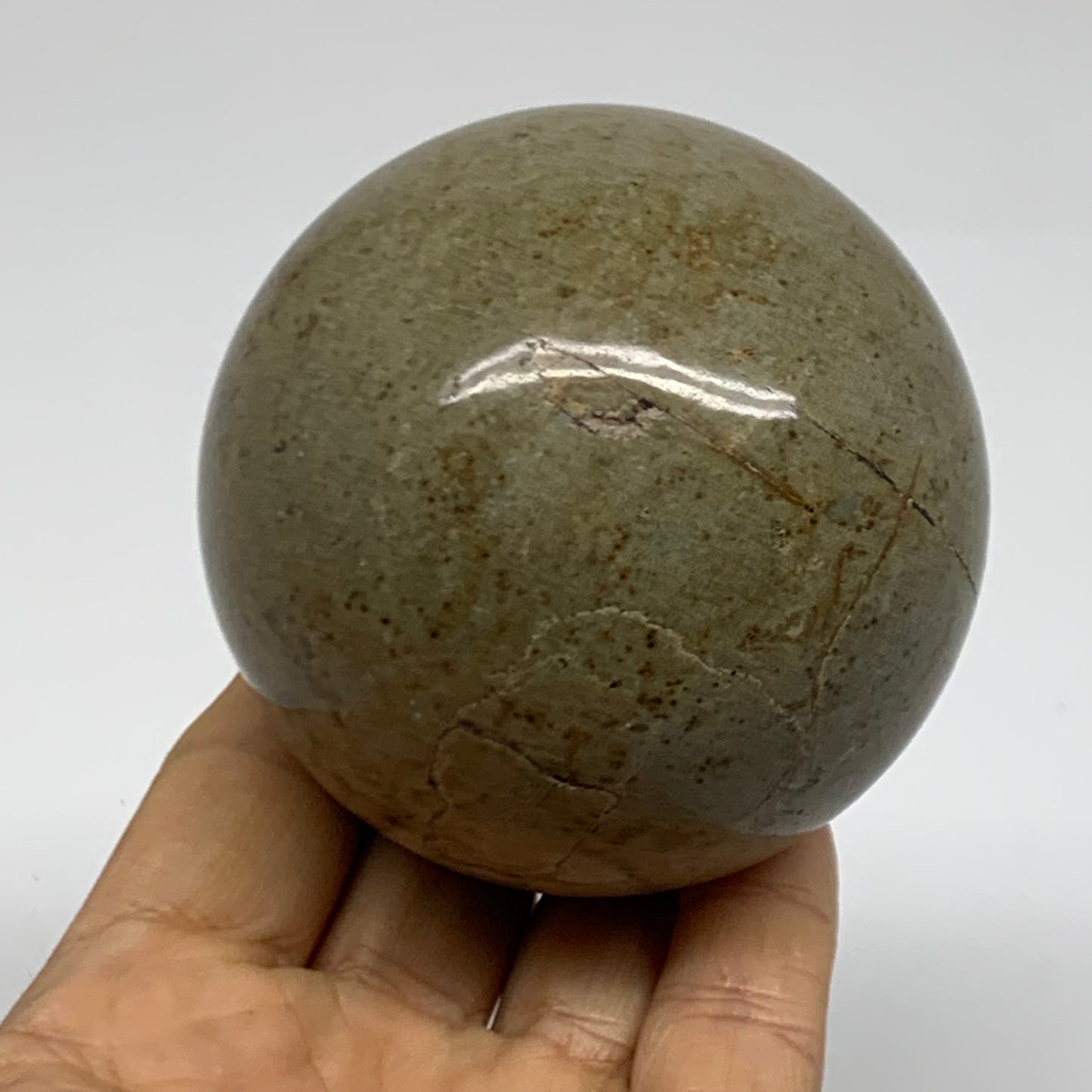 1.1 lbs, 2.8" (71mm), Natural Septarian Sphere Crystal Gemstone Ball, B38163