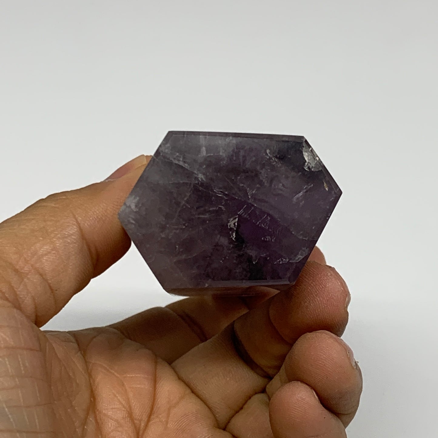174g, 3.2"x1.7"x1.2", Natural Amethyst Tower Point Obelisk @Brazil, B32291