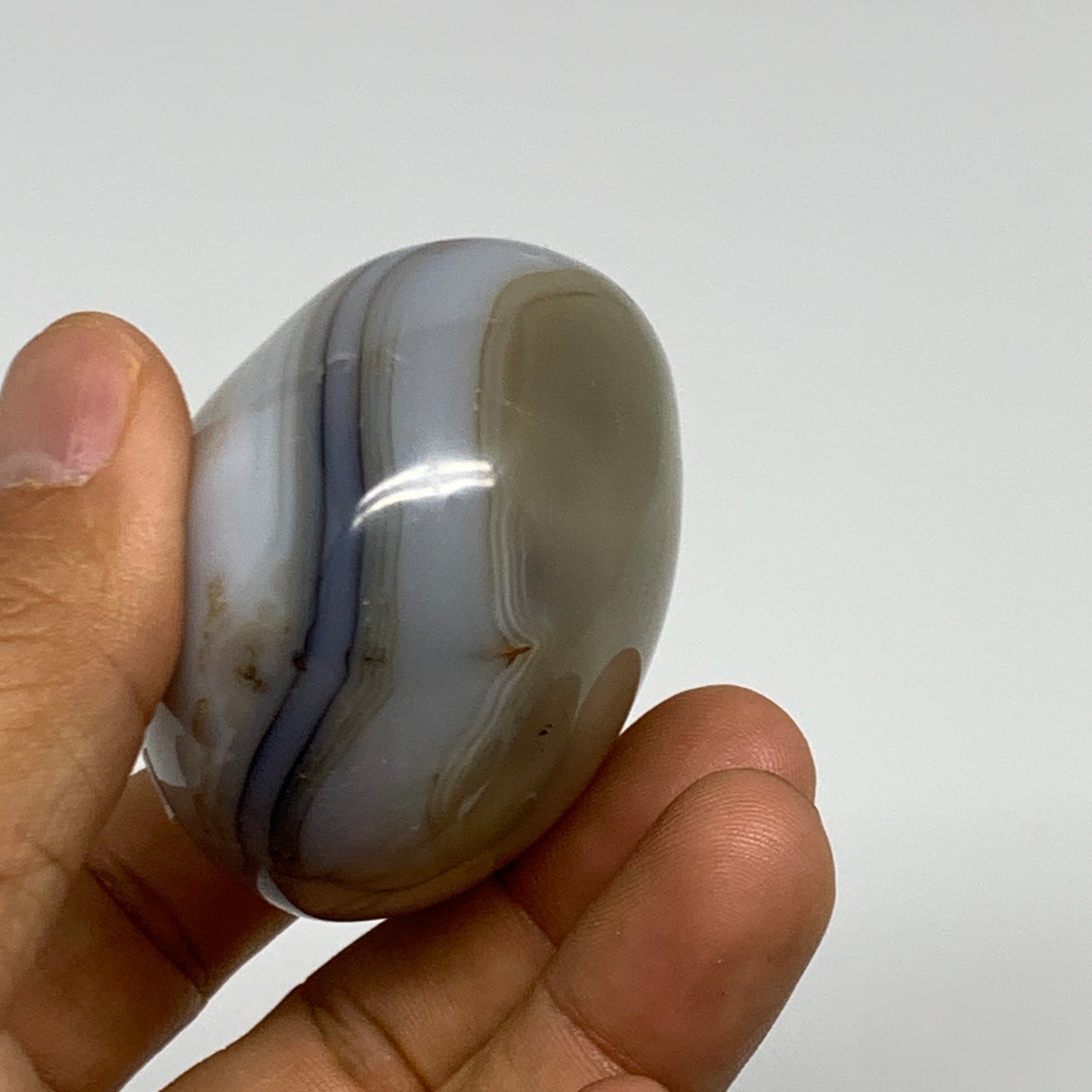 166.9g, 2.3"x2.1"x1.5" Orca Agate Palm-Stone Reiki Energy Crystal Reiki, B27861