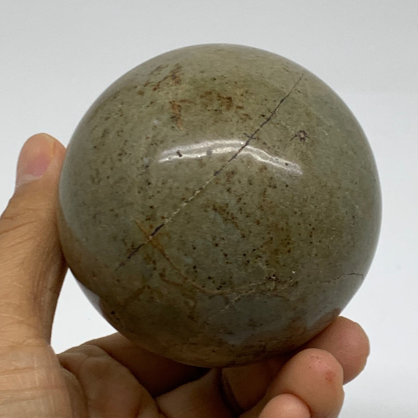 1.1 lbs, 2.8" (71mm), Natural Septarian Sphere Crystal Gemstone Ball, B38163