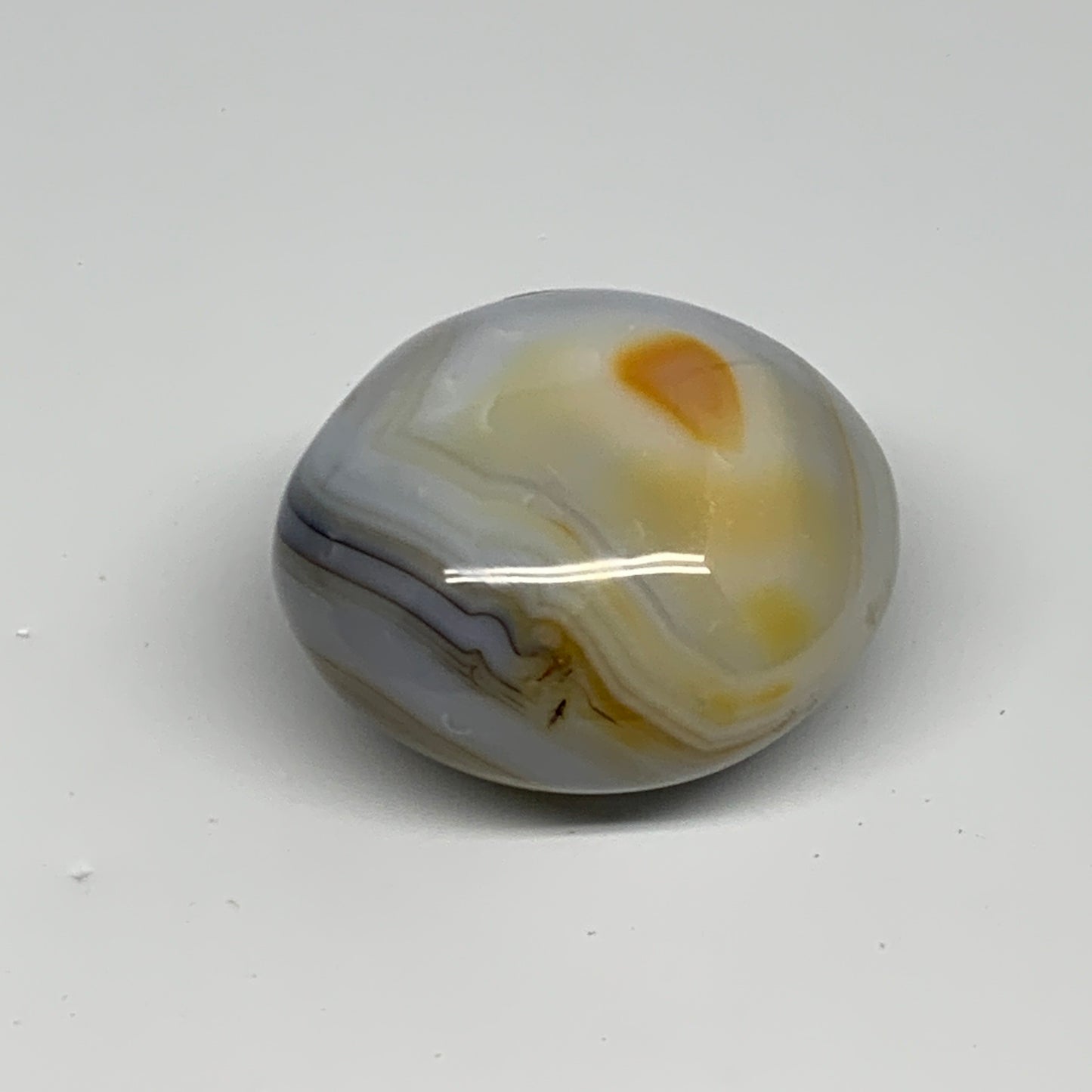 166.9g, 2.3"x2.1"x1.5" Orca Agate Palm-Stone Reiki Energy Crystal Reiki, B27861