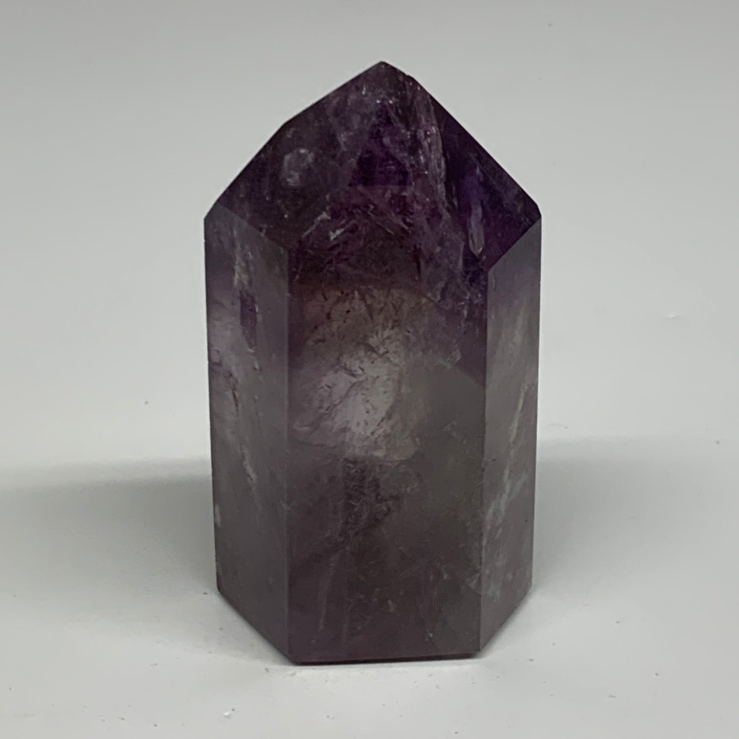 174g, 3.2"x1.7"x1.2", Natural Amethyst Tower Point Obelisk @Brazil, B32291